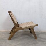 Chic Moroccan leather armchair