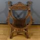 Dagobert armchair in walnut, Medieval style – Late 19th century