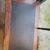 Side table with drawer and leather top