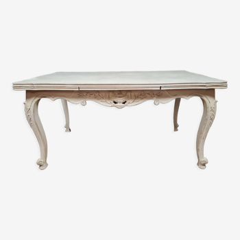 Table a allonges Louis XV Provençale en bois laqué époque XXeme