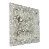 Large organic Hollywood Regency Ice Glass Wall Light Made by Kalmar Lights