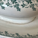 Saucière ancienne Terre de Fer et son couvercle Gien modèle Montigny