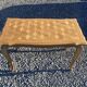 Vintage oak marquetry coffee table, Louis XV style - top motif