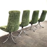 4 vintage chrome foot chairs