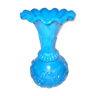 Vase portieux en opaline bleu turquoise 12cm