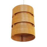 Pine veneer pendant light T355 "Berse" by Hans-Agne Jakobsson for Ellysett AB. Sweden 1960s