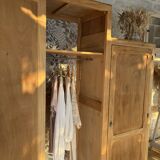 Asymmetrical Wardrobe in Raw Wood