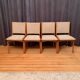 Set of four Cane Back chairs designed by Jens Risom, JO Carlssons, Sweden, 1950s