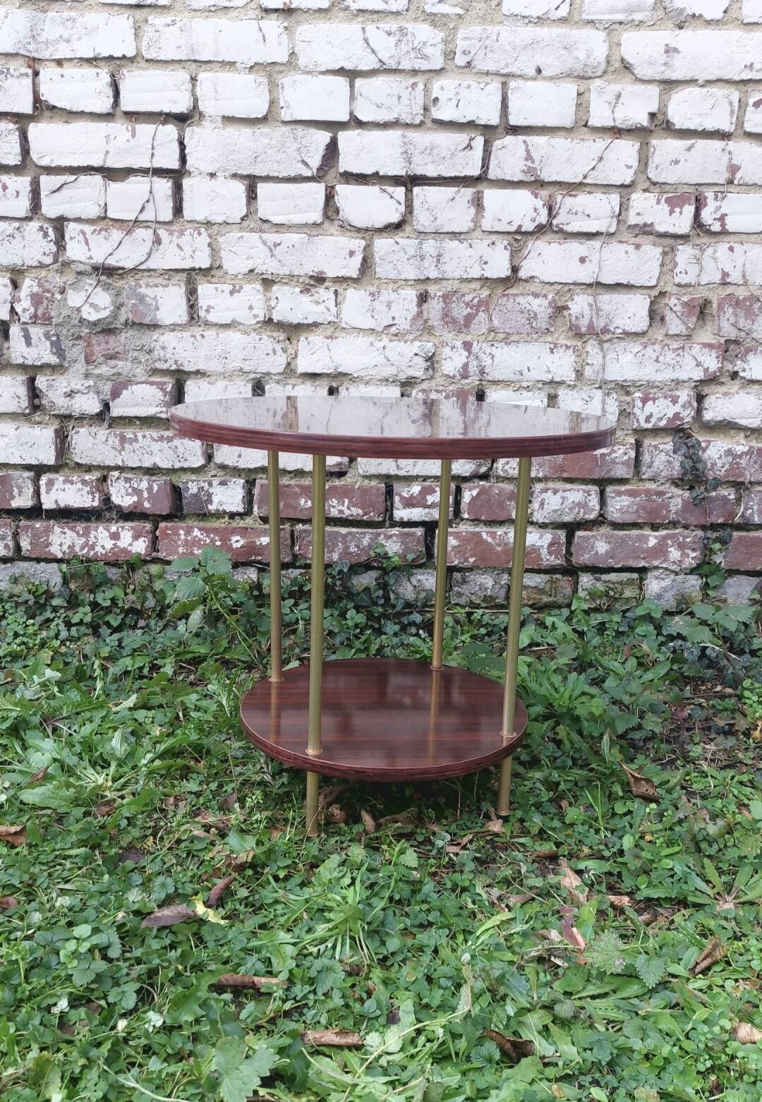 Formica and brass coffee table