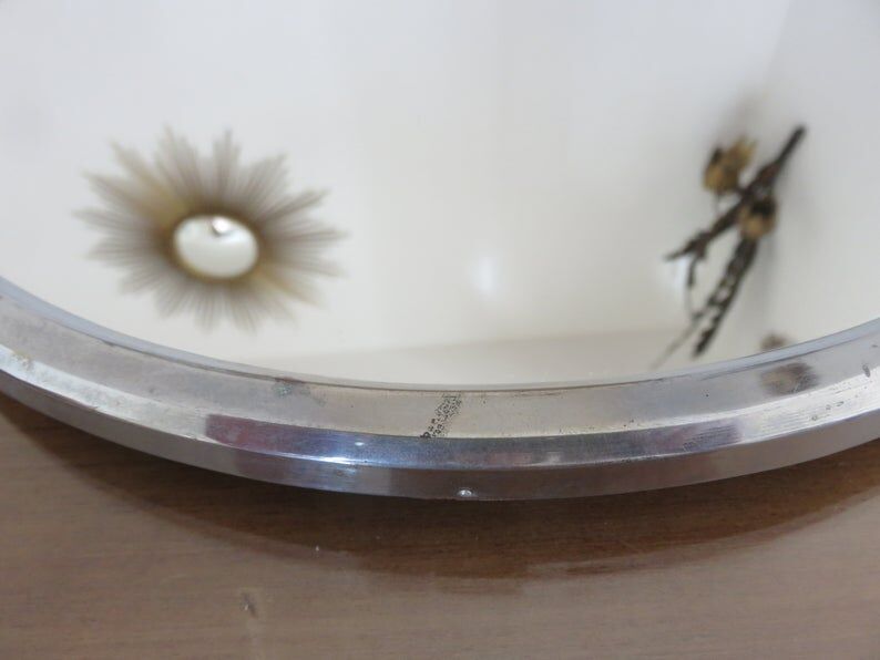 40s 50s chrome brass mirror tray