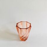 Small vase in pink glass