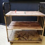 Industrial trolley, roulette shelf