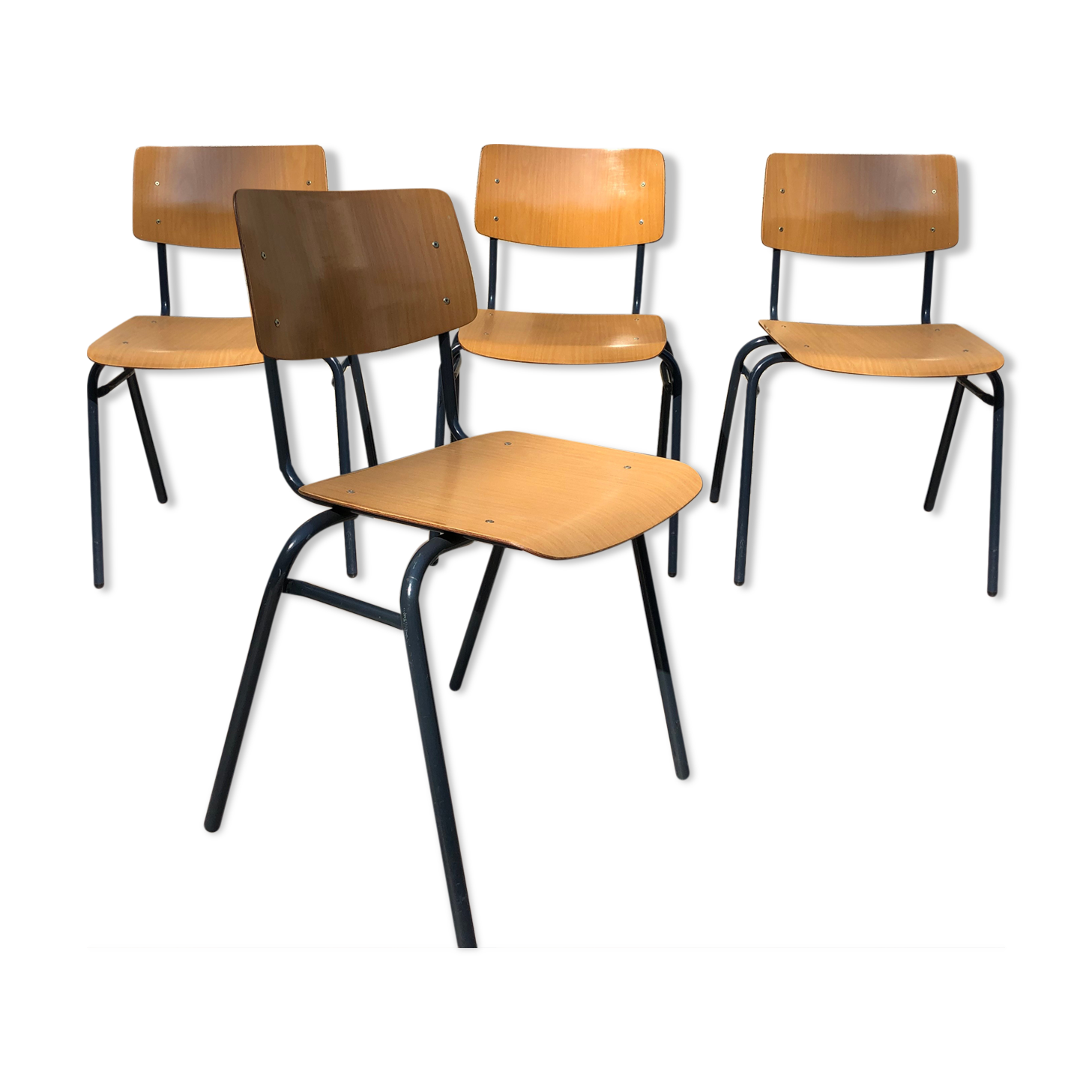 Lot de 4 chaises vintage Arhend Hollande