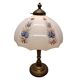 Vintage Brass Lamp With White Opaline Shade