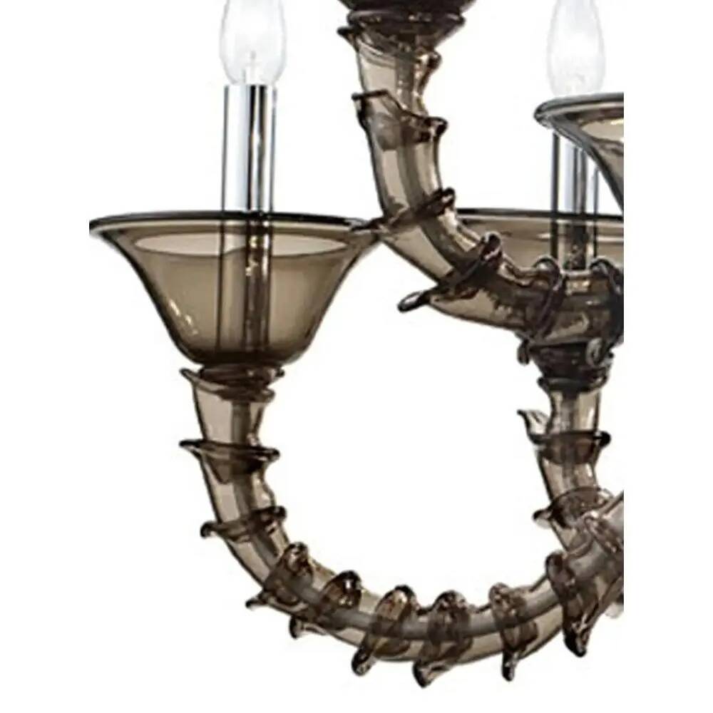 Handcrafted Modern Fumé Murano Glass Chandelier by Simoeng for Simoeng