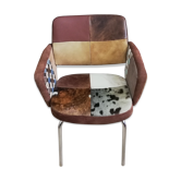 Fauteuil années 60 pachworks cuir