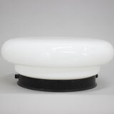 Glass flush mount light czechoslovakia, 1970