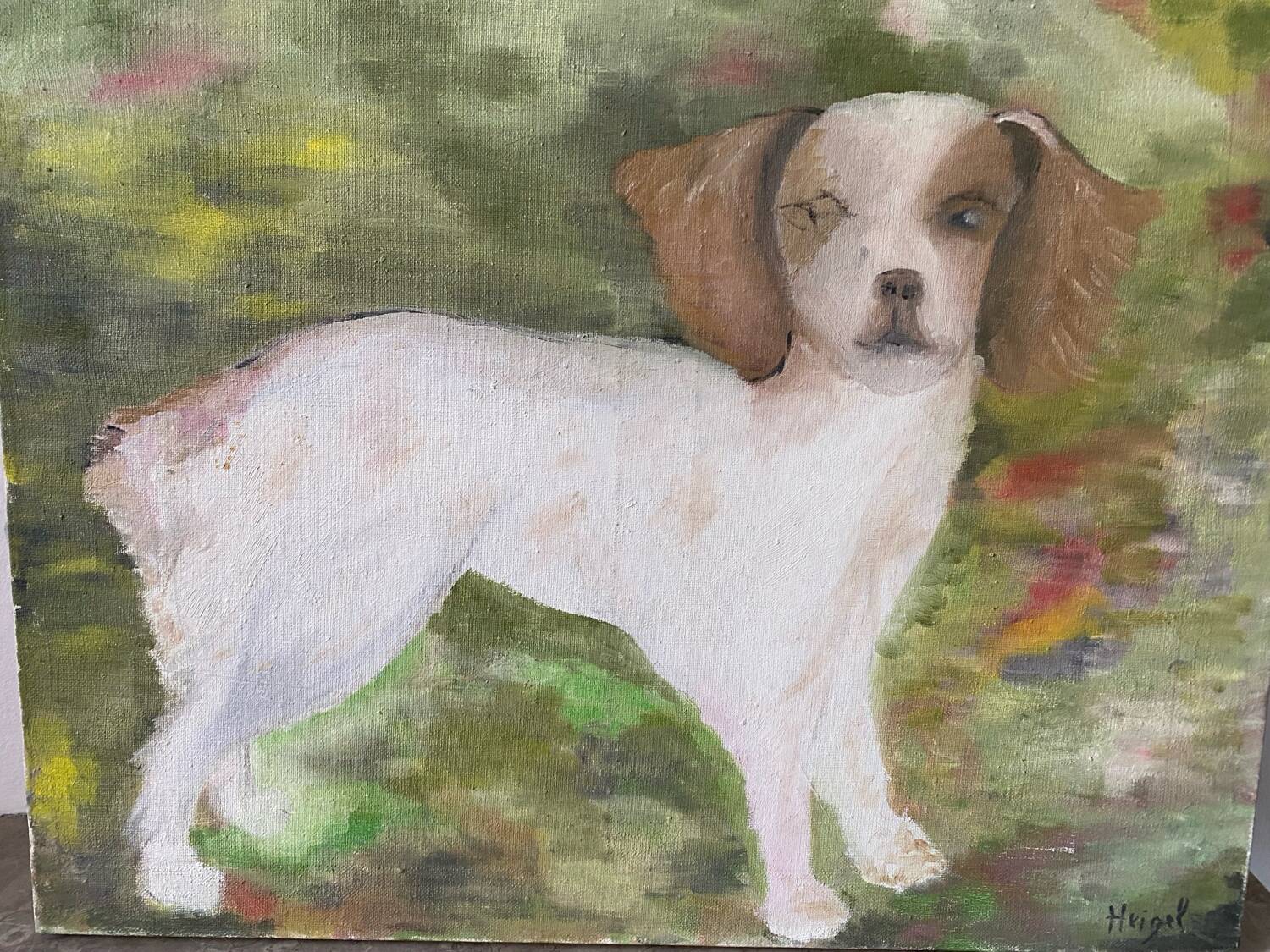 Dog painting by Heigel