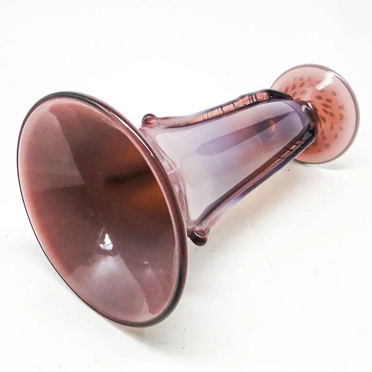 Modernism vase, purple glass, designed by J. Słuczan-Orkusz, Poland, 1970s