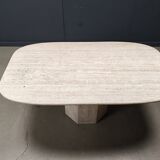 Vintage travertine dining table, 1970s