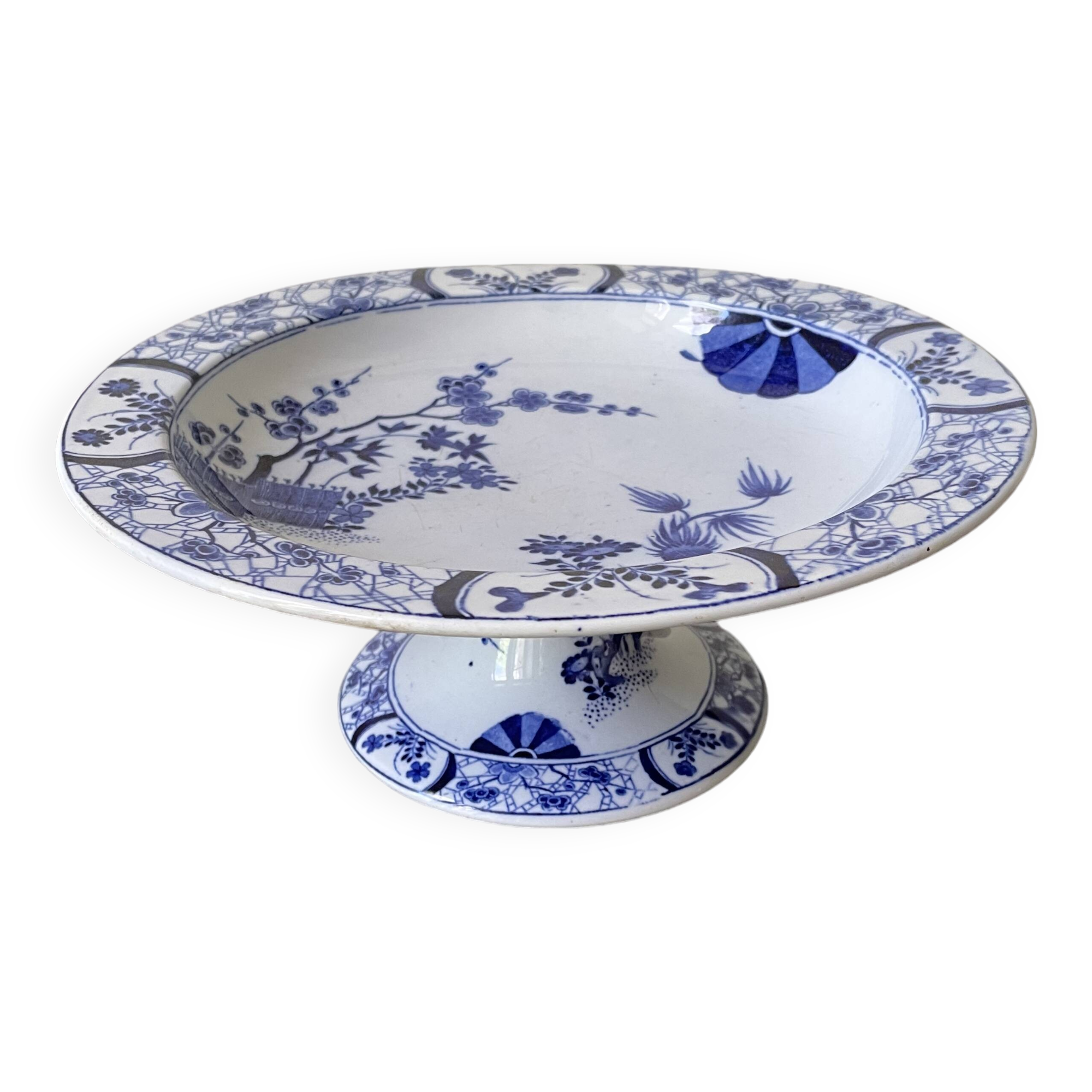 Compotier en faïence Creil & Montereau service Japon époque XIXe