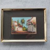 Miniature painting oil on wood