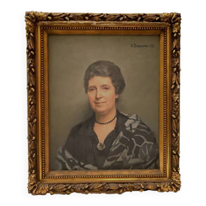 Huile sur toile ''portrait