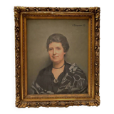 Oil on canvas "portrait of a woman" by dequene albert 20th century
