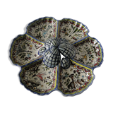 Hand painted ceramic serving display stand with 6 compartments