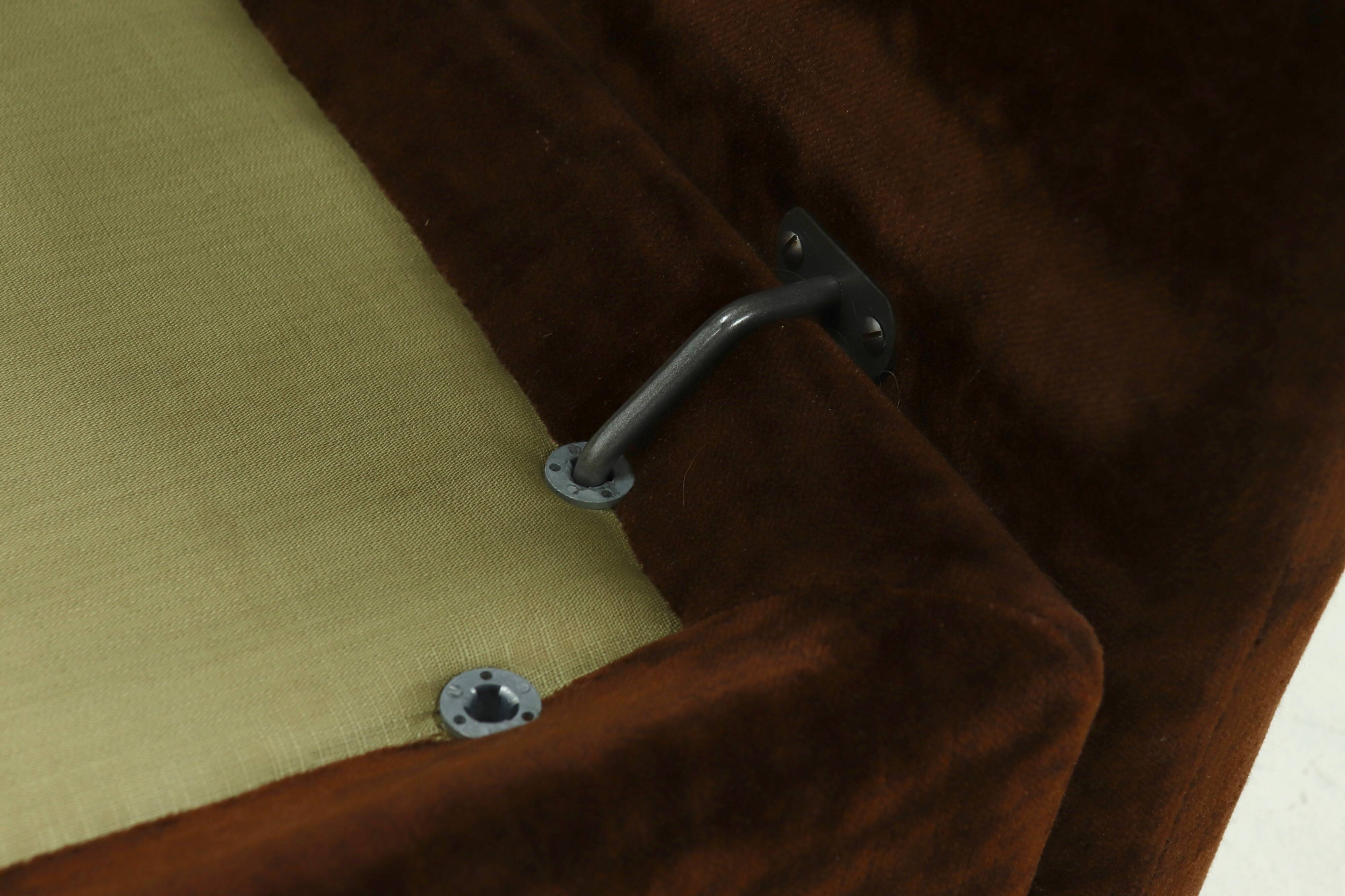 Rare 1970s brown velvet multifunctional modular sofa