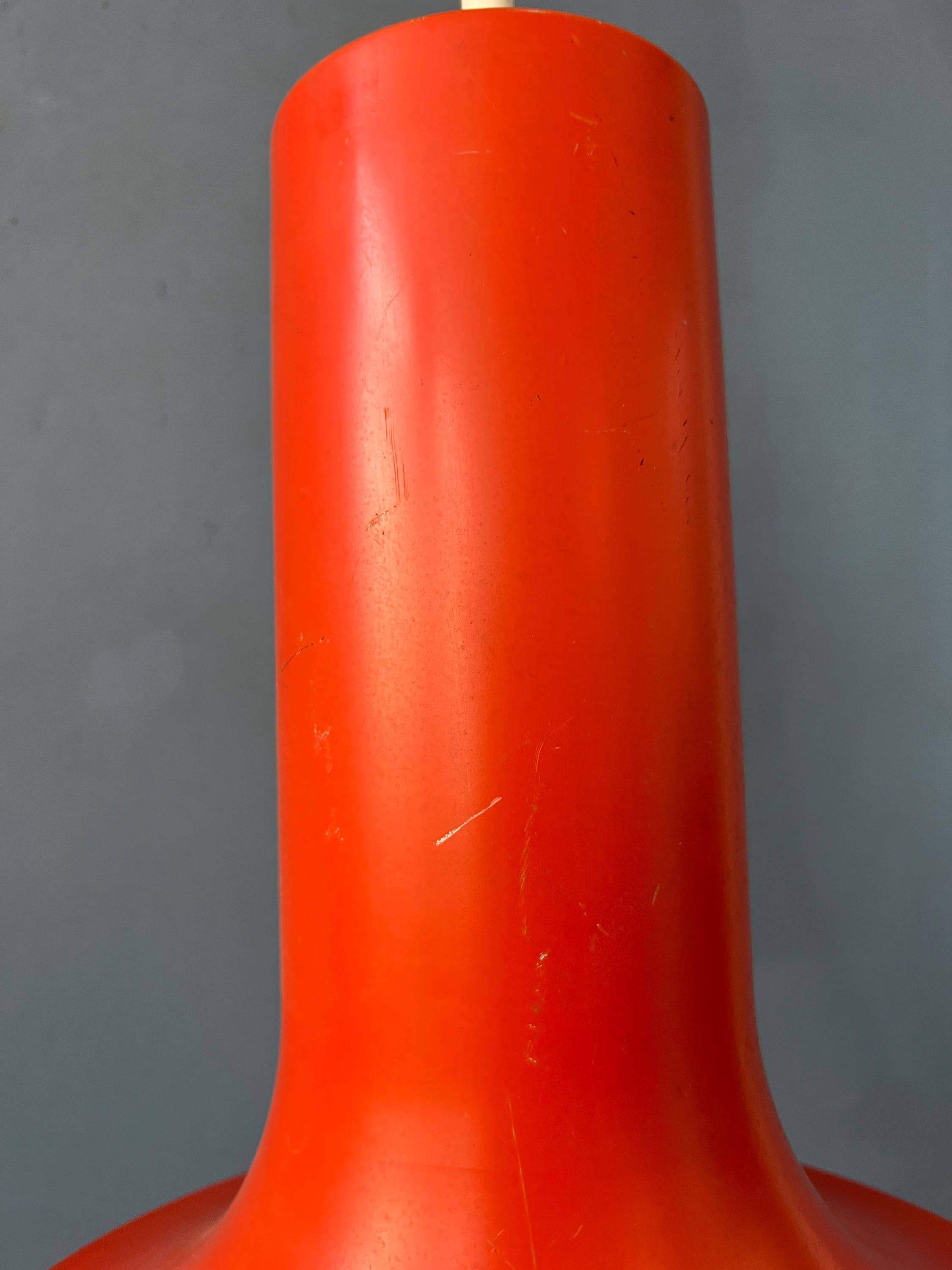 Vintage orange cone-shaped Raak suspension