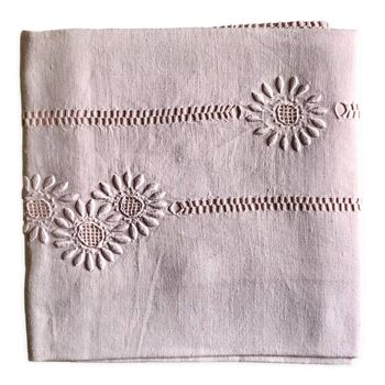 Pillowcase in pure old linen washed pink