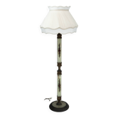 Rare lampe de sol en onyx et bronze de style Hollywood Regency, années 1970
