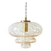 Suspension globe ambré