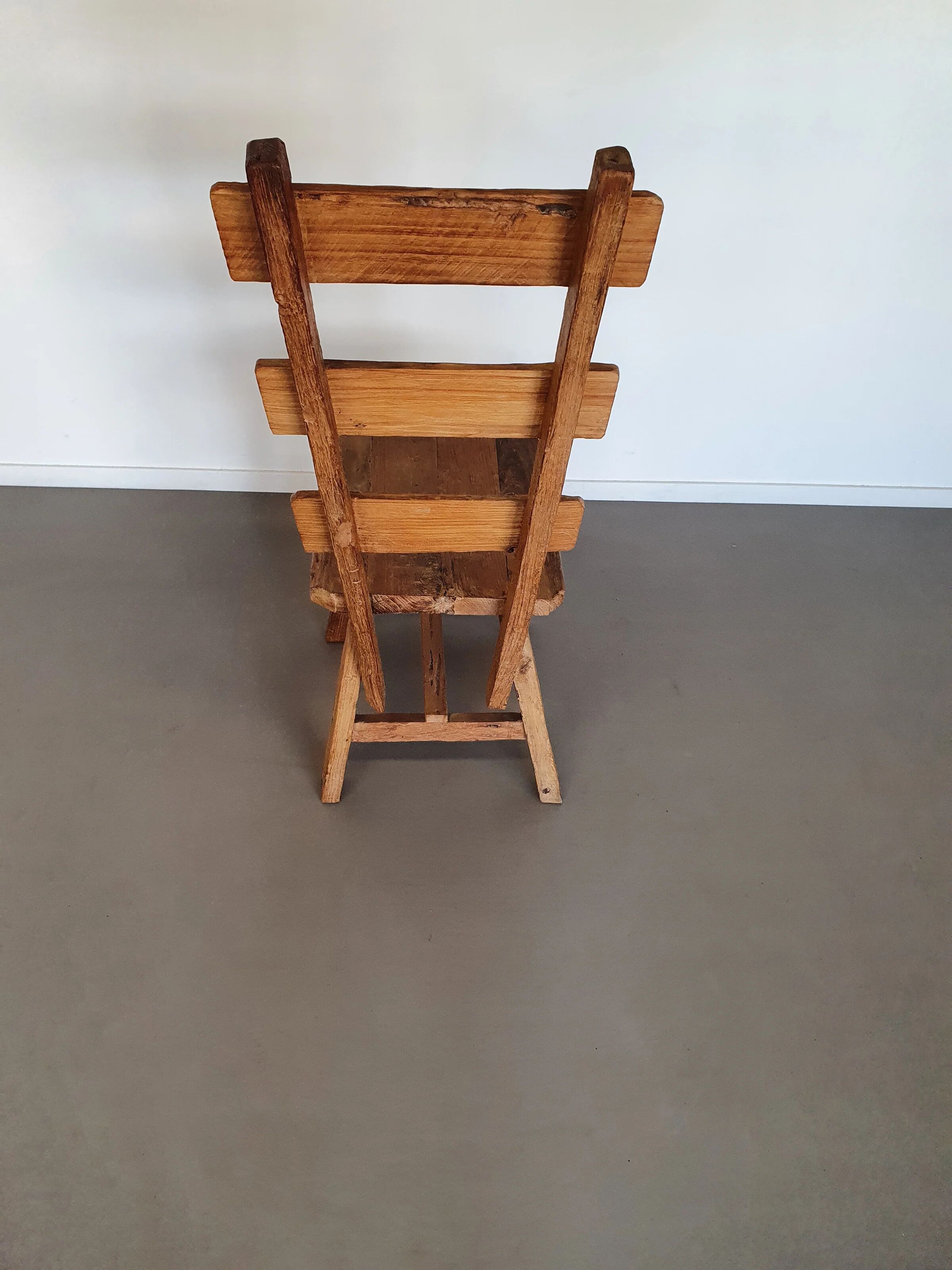 Olm wood brutalist wabi sabi dining set / 6 chairs / table