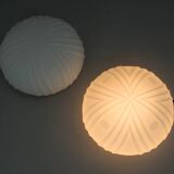 Pair of Mid-Century Flush Mounts, 1990s