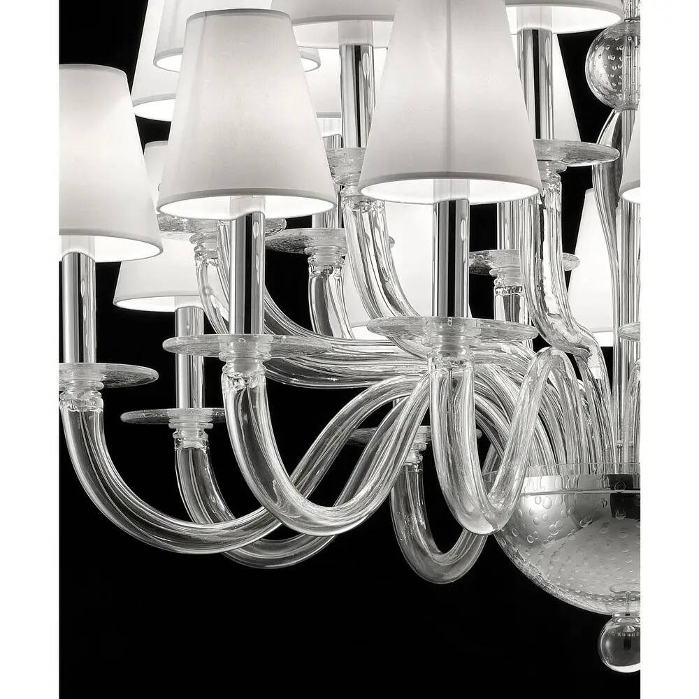 Italian Green Felci Murano Glass Chandelier Green by Simoeng for Simoeng