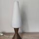 Night light diabolo teak brass opaline Philips Scandinavian design