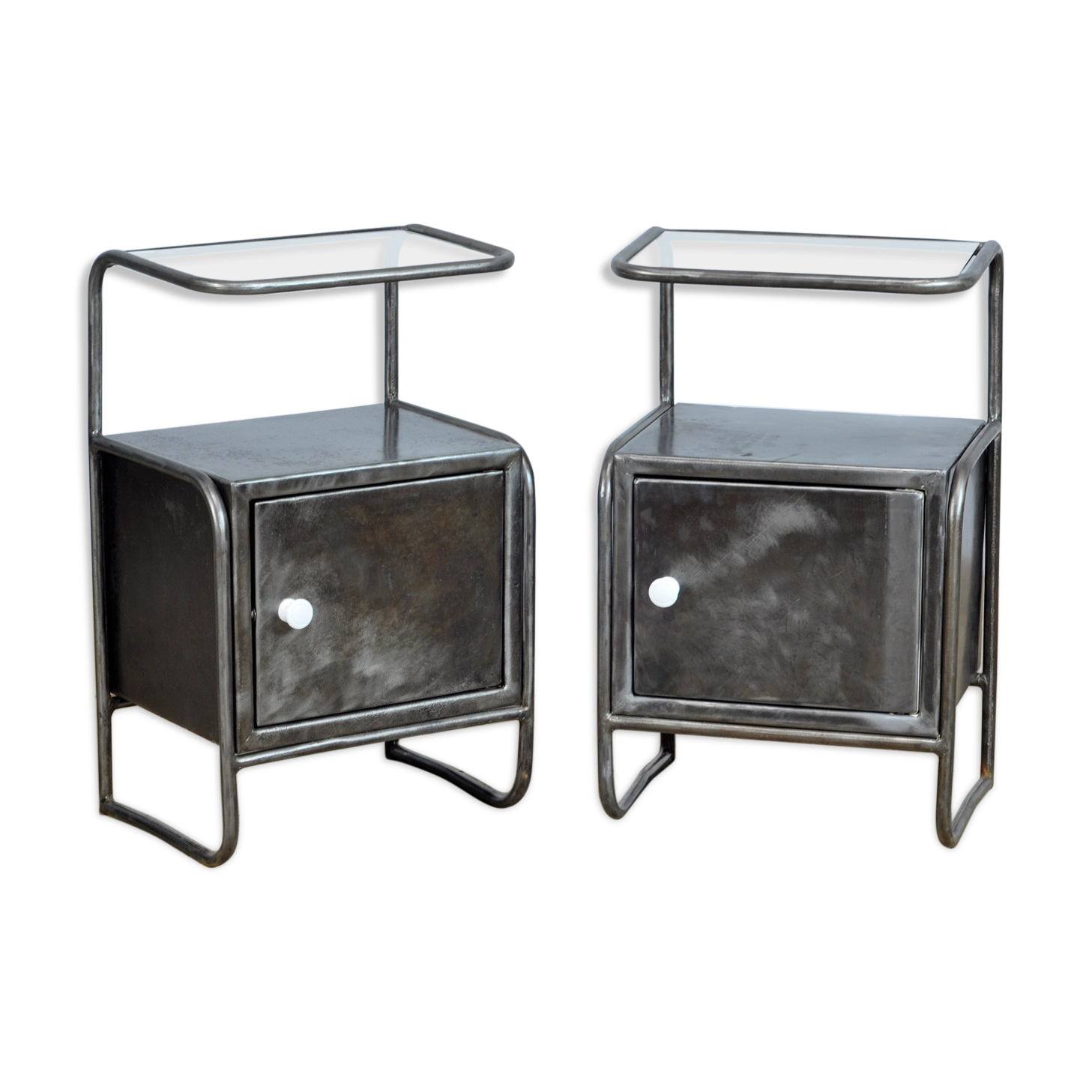 Set iron nightstand, 1950