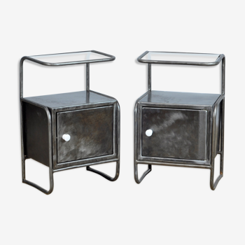 Set iron nightstand, 1950