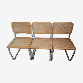 Lot de trois chaises cesca b32 par Marcel Breuer