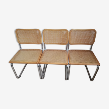 Lot of three chairs cesca b32 by Marcel Breuer