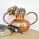 Villedieu hammered copper pot vase with handles, 20th century