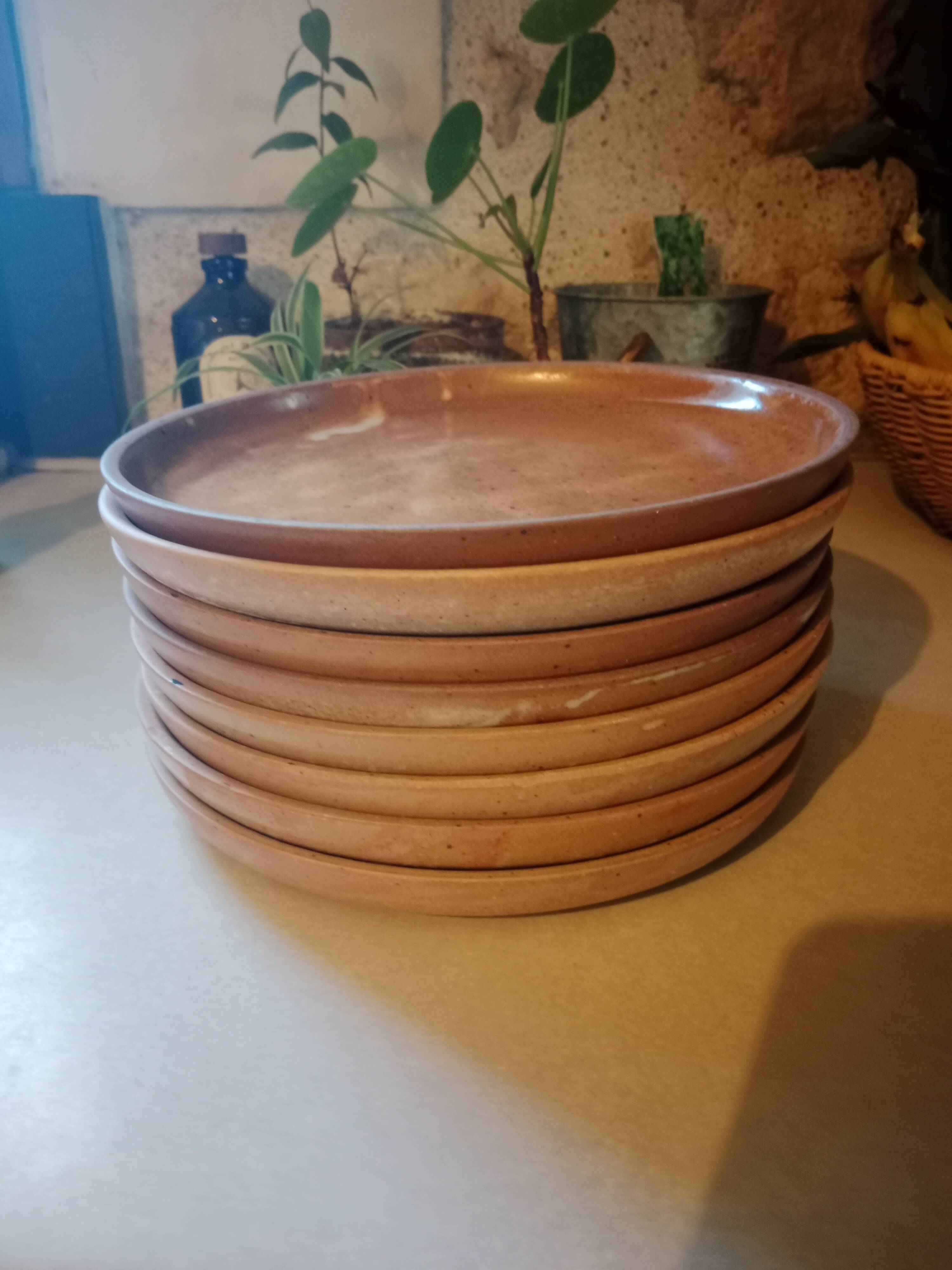 Vintage stoneware plates