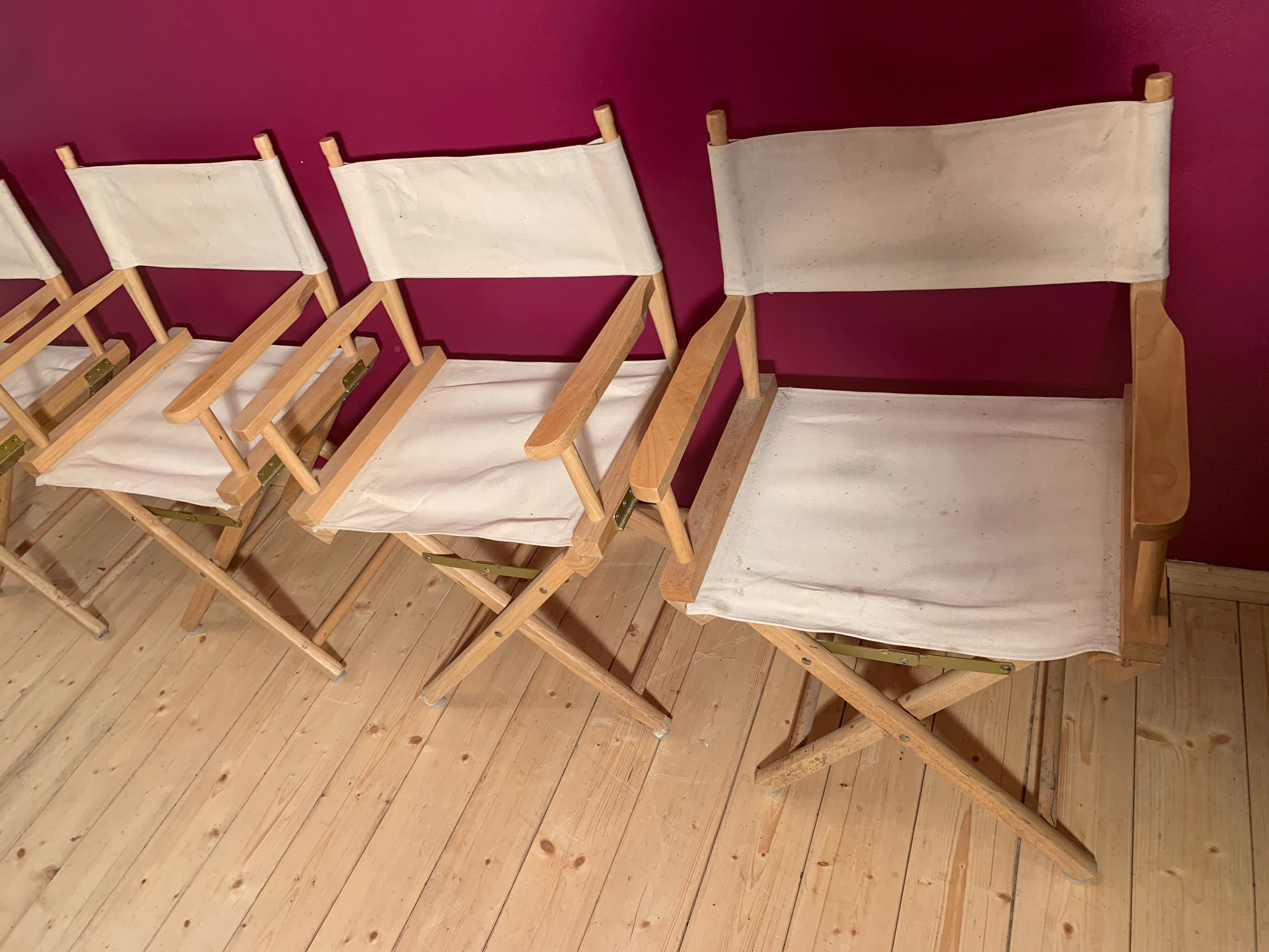 Lot 4 armchairs Pliants film director