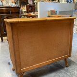 Commode vintage en rotin 1960