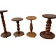 Vintage round wooden side table / guéridon / support
