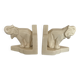 Pair of cracked earthenware bookends. ART DECO