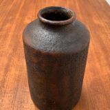 Brutalist vase from the mid-century German studio pottery by Gerhard Liebenthron, 1974.