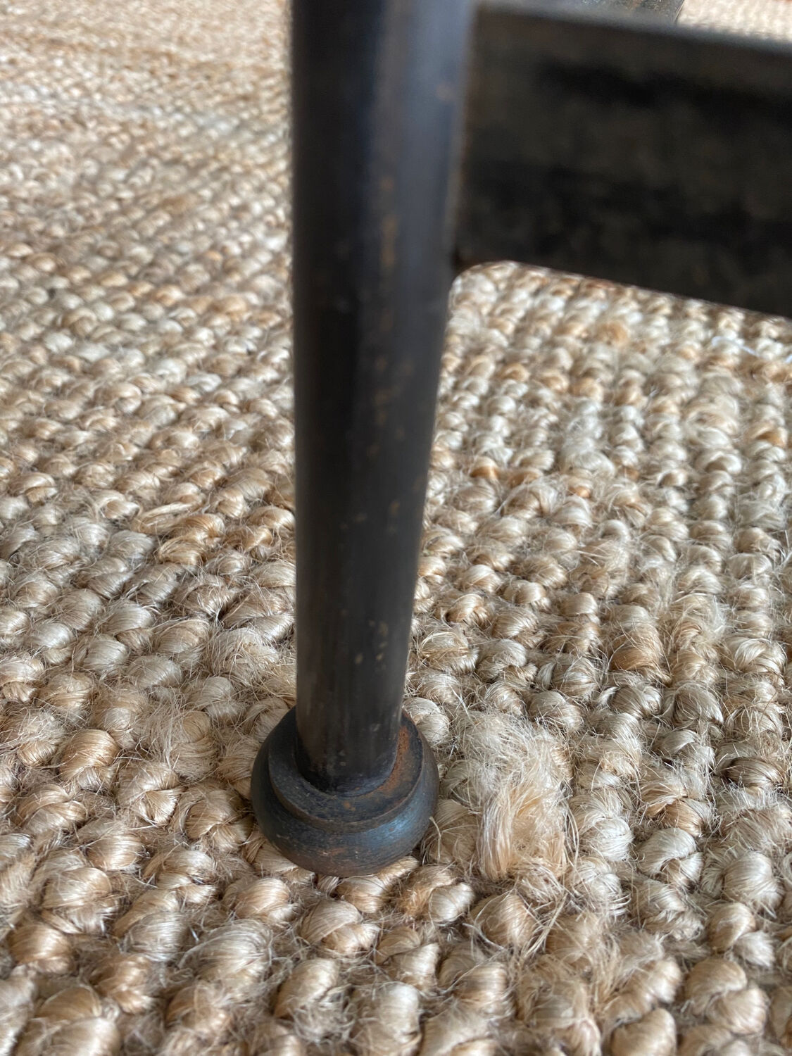 Glass and wrought iron coffee table design